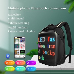 <strong>Pix</strong> 64*64 Dots Waterproof RGB Full Color LED Display on School Backpack App Controlled LED <strong>Bag</strong> Billboard - Product Image 5