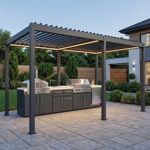 Cocina Exterior <span class=keywords><strong>de</strong></span> Acero Inoxidable 304 <span class=keywords><strong>de</strong></span> Alta Calidad para Patio <span class=keywords><strong>de</strong></span> Villa, con Gazebo <span class=keywords><strong>de</strong></span> Aluminio, <span class=keywords><strong>Isla</strong></span> <span class=keywords><strong>de</strong></span> Cocina Exterior Antioxidante - Product Image 2