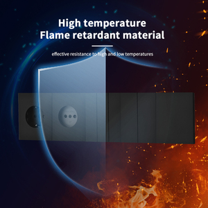 Prezzo di fabbrica durevole plastica nera EU Standard europeo parete elettrica Touch Smart Home pulsante interruttore modulare presa - Product Image 4