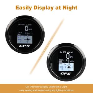 Compteur de <span class=keywords><strong>vitesse</strong></span> <span class=keywords><strong>GPS</strong></span> Kit d'odomètre pour bateaux, voitures et camions 3-3/8 pouces Jauge de <span class=keywords><strong>vitesse</strong></span> 85mm Compteur km/H DC12V 24V avec antenne de capteur <span class=keywords><strong>GPS</strong></span> - Product Image 4