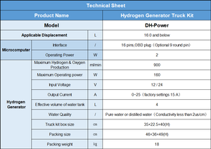 SENZA 튜닝 엔진 시스템 수소 발생기 트럭 키트 HHO 연소 엔진 - Product Image 6