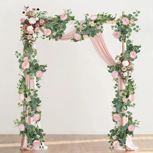 Guirlandes de pivoines artificielles en soie, 100 cm, 200 cm, réalistes, pour décoration de mariage, décoration de la maison, suspension de porte, style moderne - Product Image 3
