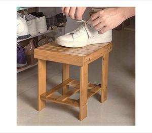 Bamboo Step <strong>Stool</strong> <strong>Bathroom</strong> Foot <strong>Stool</strong> <strong>for</strong> Mudroom Foyer Entryway Shoe Bench - Product Image 3