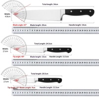 Ensemble de 3 couteaux de cuisine en acier inoxydable, éplucheur de fruits domestique, ensemble de couteaux de chef polyvalents