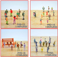 Figurine miniature architecturale humaine à l'échelle HO N, écologique, pour salle de bain tropicale, modèle de train, figurine de chemin de fer