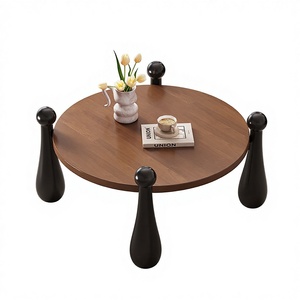 Table basse NKAHS en bois massif, style moderne du milieu du siècle, mobile, écologique, facile à nettoyer, artistique et créative, pour salon, chambre et salle à manger - Product Image 4