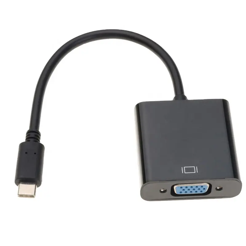 Hot Sales Type C to Female VGA Adapter Cable USBC USB 3.1 to VGA Adapter for Macbook 12 inch Chromebook Pixel Lumia 950XL