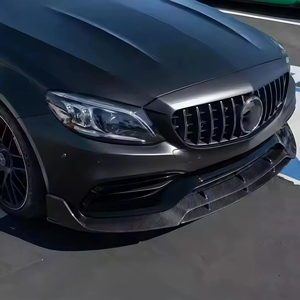 Bodykit alettatore anteriore in fibra di carbonio per Mercedes-Benz C W205 C205 C63 AMG <span class=keywords><strong>W218</strong></span> CLS63 Kit di conversione 2015 paraurti per auto - Product Image 4