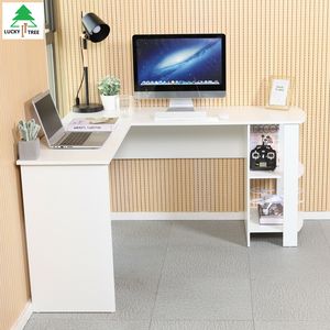 Bureau <span class=keywords><strong>d</strong></span>'<span class=keywords><strong>angle</strong></span> blanc en L, table <span class=keywords><strong>d</strong></span>'ordinateur, meubles de maison - Product Image 1