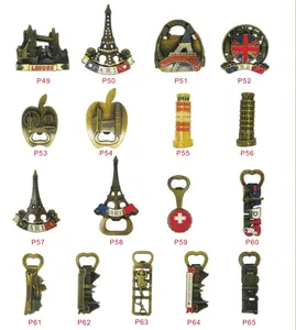 Famous Building London Paris Egypt Malaysia Singapore Morocco Philippines Bottle Opener Fridge Magnet Refrigerator Souvenir