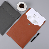 Pochette de classement en cuir personnalisée logo privé sac de rangement étanche pour livre de documents enveloppe de dossier d'affaires