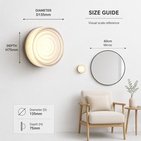Applique murale LED moderne 9W en acrylique transparent ambré fumé, luminaire décoratif d'intérieur en aluminium pour chambre et salon