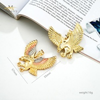 Pendentif Aigle Plaqué Or 14K JML pour Hommes, Vente en Gros, Pendentif Tricolore pour Collier Homme, Chapado En Oro Los Hombres Collar