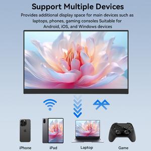 14 Inch Wireless 1080P Gaming Monitor Type C HD Adjustable Folding <b>Stand</b> for PC Phone <b>Switch</b> PS5 Office Portable Monitor Touch - Product Image 3