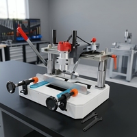 Machine de fraisage manuelle pour le découpage de trous de serrures dans les profilés de portes et fenêtres en aluminium