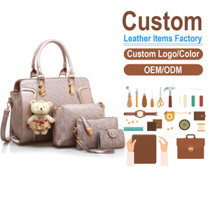 Conjunto de Bolsos de Hombro de Cuero Personalizados para Mujer con Cierre de Cremallera, Dos Asas, Patrón de Rejilla de Diamantes, Uso Diario, OEM ODM Disponible - Product Image 1