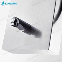 Noir mat 304 acier inoxydable LED salle de bain douche panneau mural design contemporain eau chaude froide pluie pulvérisation Offre Spéciale