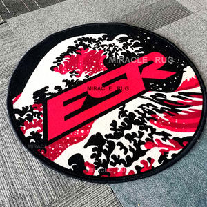 Alfombra Reversible tejida a mano con forma de <span class=keywords><strong>Anime</strong></span>, <span class=keywords><strong>DVD</strong></span>, sublimación, impresión 3D, disco de videojuego, alfombra circular para sala de estar, alfombras personalizadas - Product Image 4