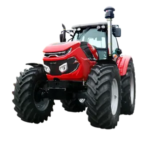 Kabin ile tarım ekipmanları çiftlik traktörü 4x4 185hp 4wd tekerlek çiftlik traktörü