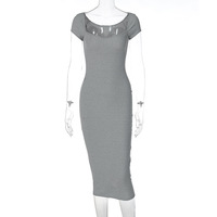 Nouvelle arrivée, vente chaude transfrontalière, robe longue côtelée pour femmes