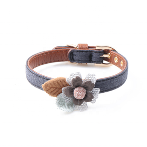 Hellomoon-<span class=keywords><strong>Collar</strong></span> de perro sólido y suave con flor, novedad - Product Image 6