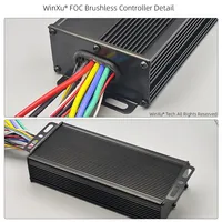 Controlador de Motor Sin Escobillas para Bicicleta Eléctrica, 36V 48V 52V 60V 30A 1000W 1200W 1500W, Onda Sinusoidal, Protocolo UART No.2, para Bicicleta Eléctrica y Scooter