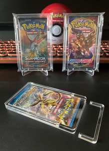 Couvercle Magnétique Acrylique Poke mon Booster Pack Holder Booster Card Case Clear CGC Trading Graded Card Slab - Product Image 4