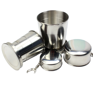 75ML 150ML 250ML Tasse <span class=keywords><strong>Pliante</strong></span> en Acier Inoxydable Tasse Rétractable Tasse Blackjack Pliable Tasses à Thé Verre Pliant - Product Image 3