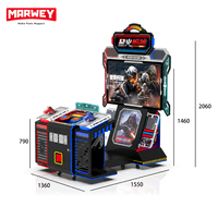 Machine de jeu de tir d'arcade à monnayeur pour deux joueurs avec pistolets optiques, pour centre de divertissement familial et aire de jeux intérieure