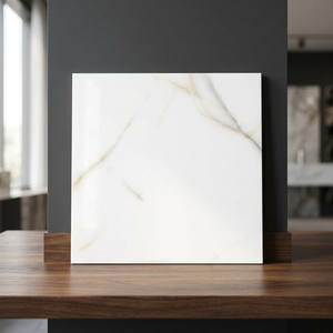 Aramani Mellow Granite Look 600x600mm Glossy Porcelain Tiles Grey Luxury Interior Flooring Design - Product Image 4