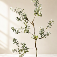 Plantes artificielles en plastique de haute qualité pour salon, branches dorées, feuilles de jade, fleurs vertes en vase d'intérieur, 30-100 cm, décoration de la maison
