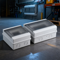 Boîte de distribution électrique KSHT IP54 étanche pour intérieur, 5 voies, MCB, ABS+PC, avec 12 prises 30A 400V et verrouillage supplémentaire