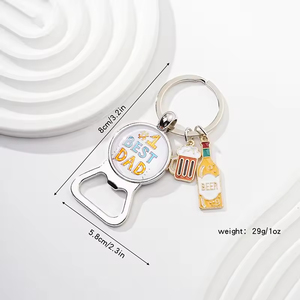 Porte-clés décapsuleur de bière, cadeau Fête des Pères, ouvre-bouteille, le meilleur accessoire pour papa, bijou, pendentif de sac, décapsuleur familial, cadeaux créatifs - Product Image 6