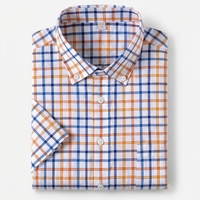 Vente directe de chemises à carreaux pour hommes de qualité supérieure, sur mesure, en gros, chemise en coton à carreaux pour hommes, toucher soyeux, sans plis
