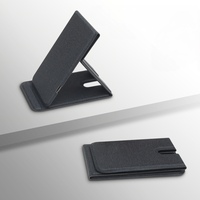 Cargador inalámbrico rápido personalizado de 15W, soporte de teléfono de cuero Pu plegable para Iphone, Android, logotipo de fábrica, accesorio para teléfono móvil