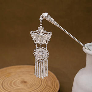 Jepit rambut lentera gaya tradisional Cina, aksesori rambut, jepit rambut lentera bercahaya untuk wanita, jepit rambut klip rambut logam - Product Image 5