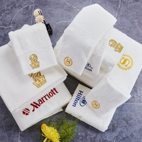 Ensemble de serviettes d'hôtel avec logo personnalisé, ensemble de serviettes pour le visage et les mains, serviettes de bain en coton