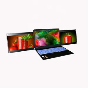 Dreifacher tragbarer Monitor USB-tragbarer Tri-Screen-Monitor IPS 13,3-Zoll-erweiterter Laptop-Bildschirm für Computer