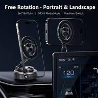 Support magnétique N54 pour téléphone de voiture, fixation à ventouse, rotation à 360 degrés, double aimant pour tableau de bord, compatible avec les appareils de 4,6 à 6,5 pouces, vente en gros OEM
