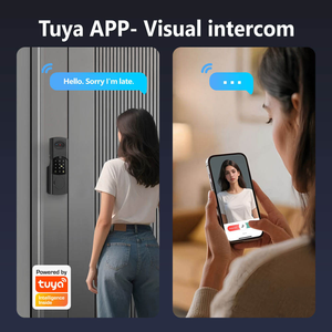 Serrure de porte intelligente Tuya Wifi résistante aux intempéries avec reconnaissance faciale 3D, clavier numérique et empreinte digitale, pour montage en surface extérieur - Product Image 4
