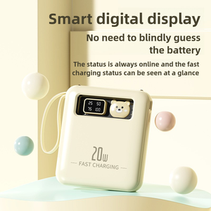 Bán Hot công suất cao xách tay mini ngân hàng điện 5000/10000mAh <span class=keywords><strong>Led</strong></span> sạc kỹ thuật số với cáp và dây buộc cho điện thoại thông minh - Product Image 3