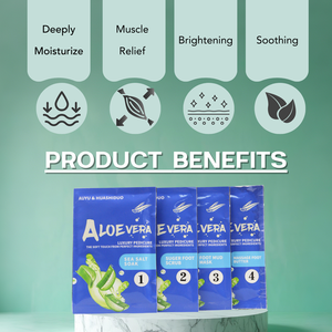 Ensemble de soins des pieds 4 en 1 pour <span class=keywords><strong>manucure</strong></span> et pédicure, sel de mer, gommage au sucre, masque de boue, beurre de massage, aloès vera, salon, ongles, pieds, SPA, pédicure - Product Image 3