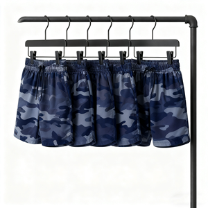 Shorts de sport pour homme avec logo OEM, poche intérieure, shorts de course athlétiques, 100% polyester, décontractés, pour la gym et le fitness - Product Image 2