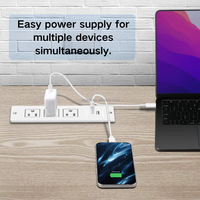 Multiprise encastrable avec ports USB et protection, rallonge électrique pour maison et bureau