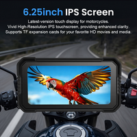 Écran GPS portable pour moto, étanche IP67, 6,25 pouces, écran HD IPS, navigation GPS, Android Auto sans fil, CarPlay sans fil