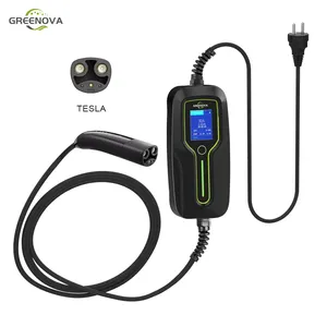 Greenova Ac Draagbare Ev Autolader Station Voor Oem Tesla Nieuwe Energie Voertuig Opladen Pistool Tesla 7kw Ac Draagbare Oplader