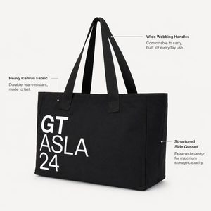 Bolsa de Mano de Lona de Algodón Resistente, con Estampado de Rayas Personalizado, Reutilizable, de Gran Capacidad, para la Playa o Compras, de Alta Calidad - Product Image 1