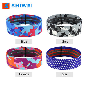 Bande de résistance Shiwei, résistance moyenne, sangle de yoga antidérapante pour le fitness et le remodelage corporel, design camouflage. - Product Image 4
