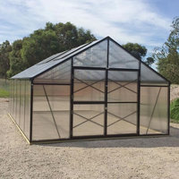 Serre verte extérieure de plain-pied de haute qualité petite serre en polycarbonate d'aluminium de mur pour la croissance des plantes