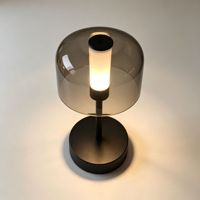 Lampe de table LED/lampe de bureau avec variateur d'intensité réglable, commande tactile, recharge USB Type-C, éclairage d'ambiance, pour chevet, bar, usage intérieur